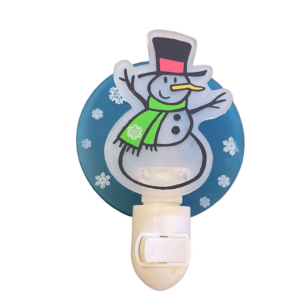 Vintage Y2K 2000 Tri Coastal Design Snowman Holidays Christmas Night Light WORKS